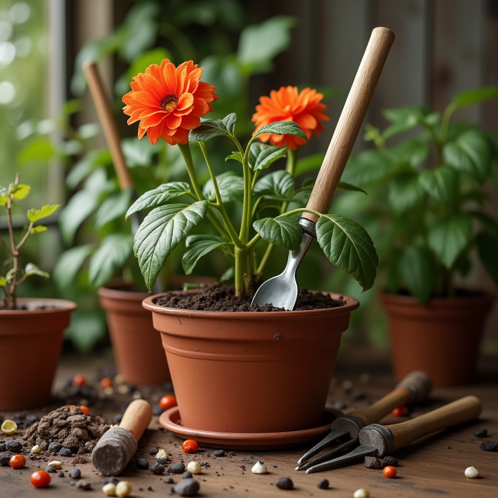 how to planting in a pot
