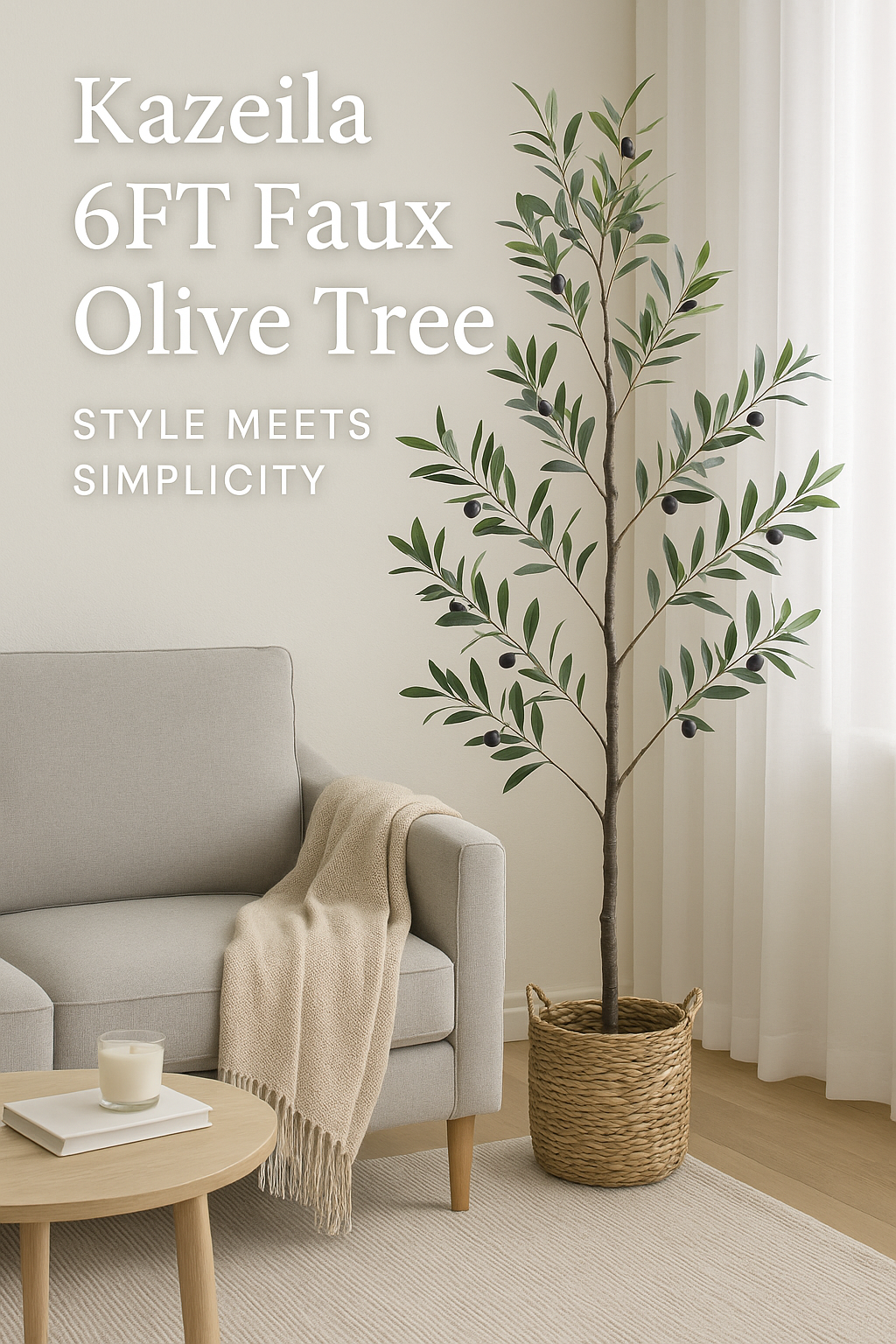 Kazeila 6FT Faux Olive Tree – Style Meets Simplicity
