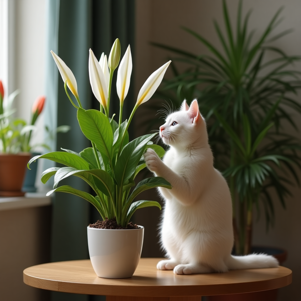 peace lily plants toxic to cats