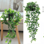 Whonline 3 Pack Artificial Hanging Plants Fake Plants with Pots for House Bedroom Wall Garden Decor