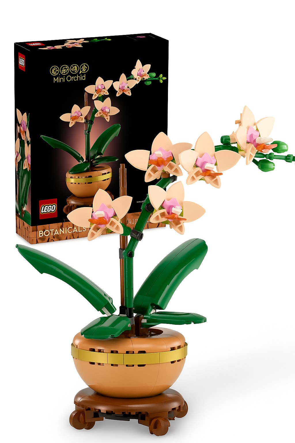 LEGO Botanicals Mini Orchid Building Set - Artificial, Fake Orchid for Home Decor, Adults Ages 18+ - Gift for Birthdays - Indoor Plant Decorations for Table, Desk, Office - 10343