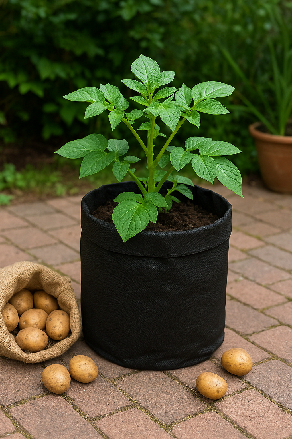 how to plant potato in a bag