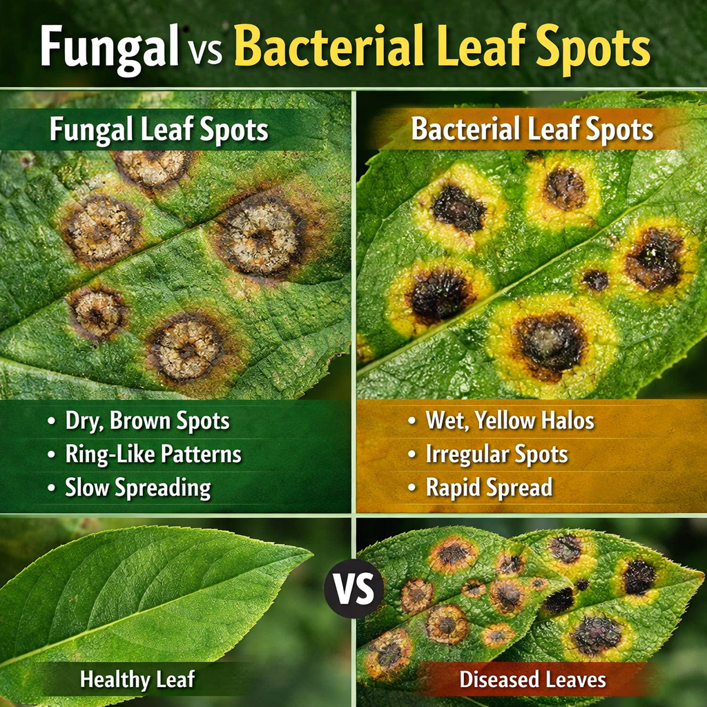 Understanding Leaf Spots: Fungal vs Bacterial Damage Explained