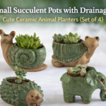 Small Succulent Pots with Drainage – Cute Ceramic Animal Planters (Set of 4) Review