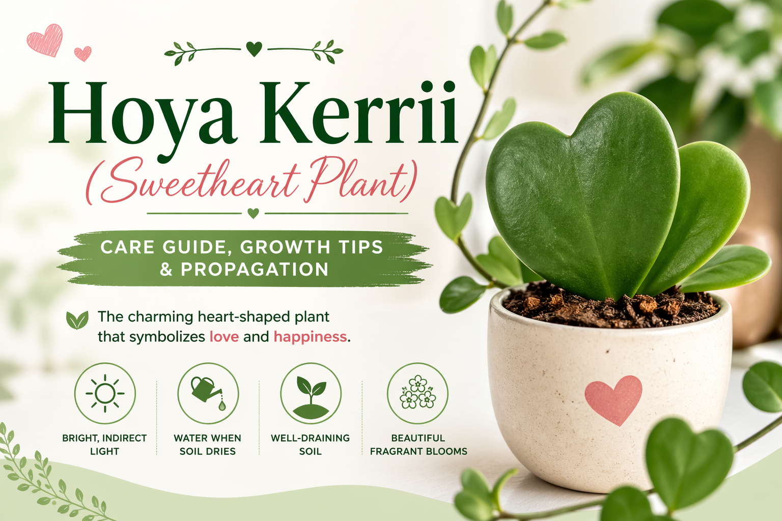 Hoya Kerrii (Sweetheart Plant): The Charming Heart-Shaped Houseplant You’ll Love